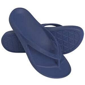 NWT LightFeet Unisex Orthotic Flip Flops with Arch Support,navy blue-Sz 10 W/9 M